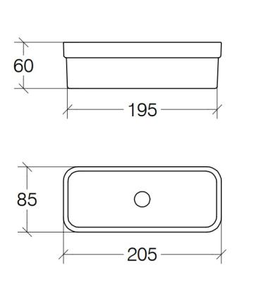 Lid box, Lineabeta, Curva 'Series, Model 5148, melamine