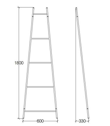 Lineabeta towel holder ladder laying '5130