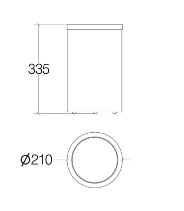 Poubelle, Lineabeta, Basket Series art. 5358 en acier inoxydable