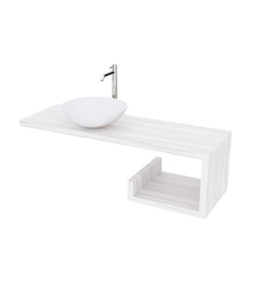 Bosse droite pour lavabo avec supports apparents Lineabeta De Sora