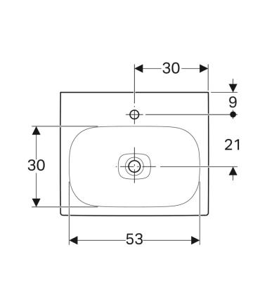 Vasque rectangulaire à poser ou suspendue Geberit Citterio