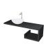 Bosse droite pour lavabo avec supports apparents Lineabeta De Sora