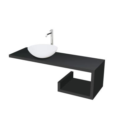 Piano top Gobba dx per lavabo con staffe a vista Lineabeta De Sora