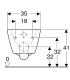 WC suspendu sans rebord Geberit Smyle Square