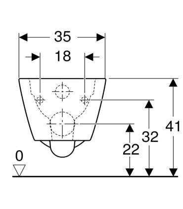 Rimfree wall hung toilet Geberit Smyle Square