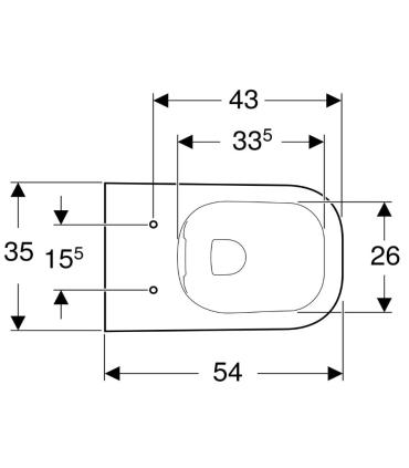 Wc sospeso rimfree Geberit Smyle Square