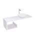 Gobba left top for washbasin with Lineabeta De Sora exposed brackets