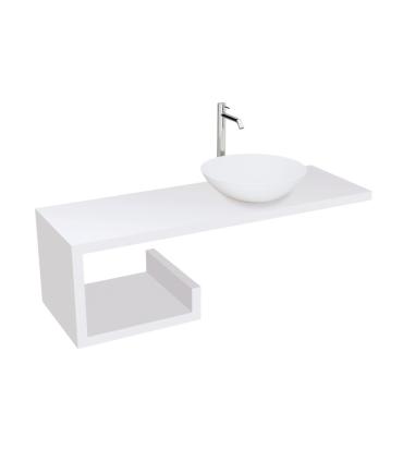 Piano top Gobba sx per lavabo con staffe a vista Lineabeta De Sora