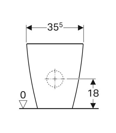 Wc monoblocco per cassetta Geberit Icon Square