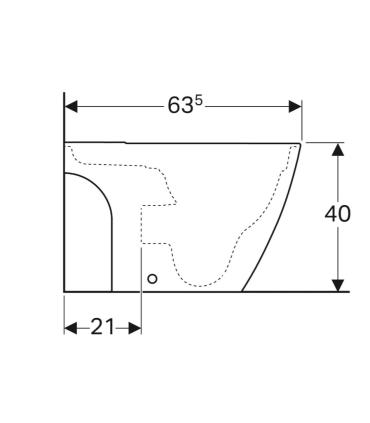 Wc monoblocco per cassetta Geberit Icon Square