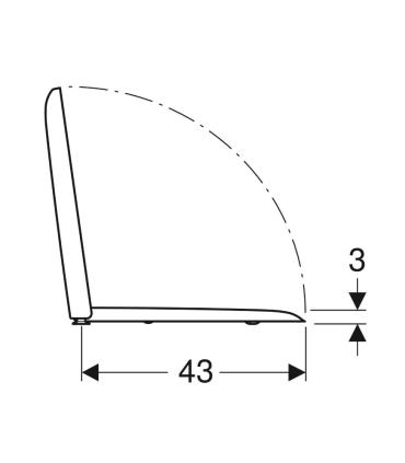 Sedile wc normale Geberit Icon Square