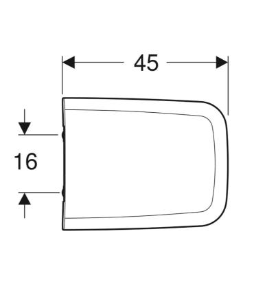 Sedile wc normale Geberit Icon Square