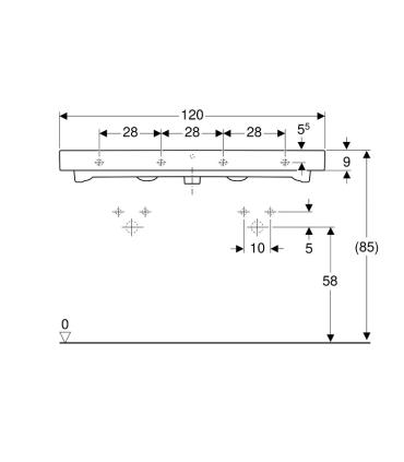 2-hole basin mixer Geberit Icon 124020000