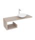 Gobba left top for washbasin with Lineabeta De Sora exposed brackets