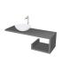 Bosse droite pour lavabo avec supports apparents Lineabeta De Sora