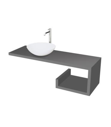 Piano top Gobba dx per lavabo con staffe a vista Lineabeta De Sora