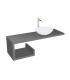 Gobba left top for washbasin with Lineabeta De Sora exposed brackets