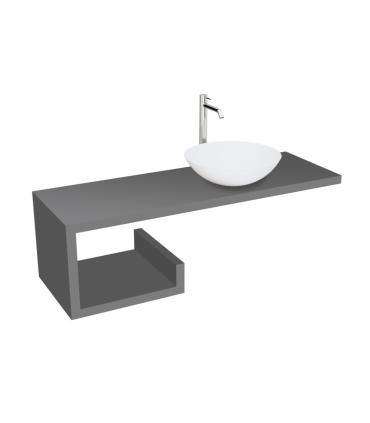 Gobba plan gauche pour lavabo avec consoles apparentes Lineabeta De Sora