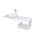 Piano top Gobba dx per lavabo con staffe a vista Lineabeta De Sora