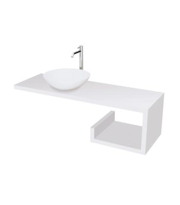 Piano top Gobba dx per lavabo con staffe a vista Lineabeta De Sora