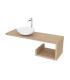 Piano top Gobba dx per lavabo con staffe a vista Lineabeta De Sora