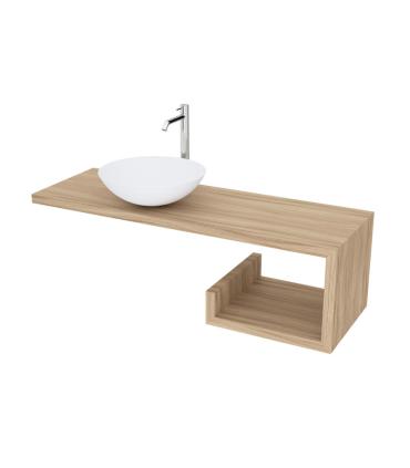 Piano top Gobba dx per lavabo con staffe a vista Lineabeta De Sora