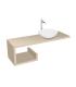 Gobba left top for washbasin with Lineabeta De Sora exposed brackets