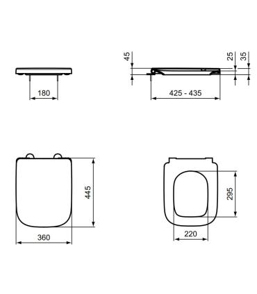 Sedile avvolgente Ideal Standard serie I.Life B