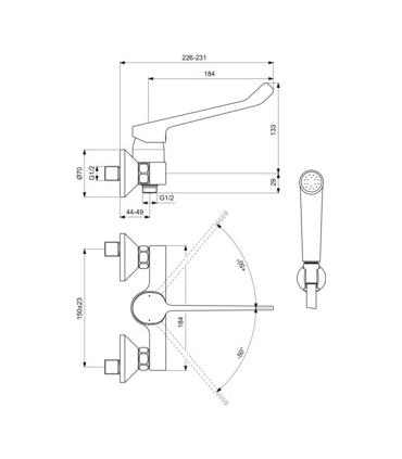 Ideal Standard bidet toilet mixer Ceraflex BD604