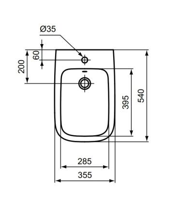 Bidet sospeso monoforo Ideal Standard I.Life S t4615