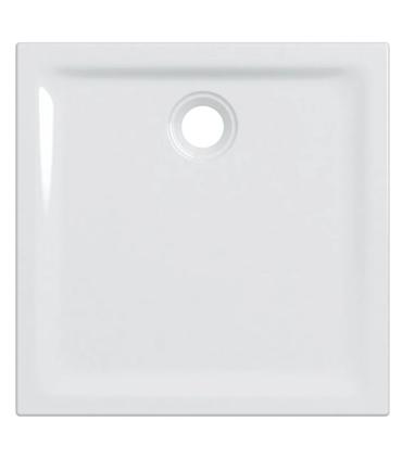 Square shower tray in fine porcelain stoneware Geberit 45