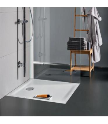 Square shower tray in fine porcelain stoneware Geberit 45