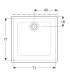 Square shower tray in fine porcelain stoneware Geberit 45