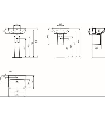 Colonne de lavabo Ideal Standard I.Life S