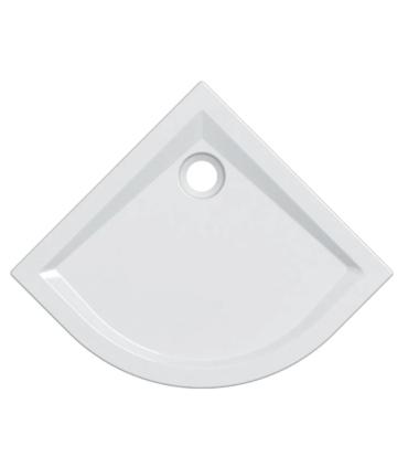 Corner shower tray in fine porcelain stoneware Geberit 60