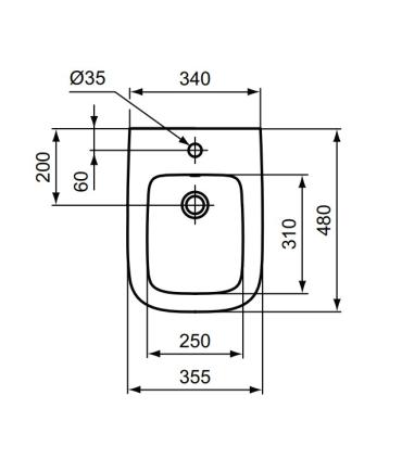 Back to wall bidet Ideal Standard I.Life S