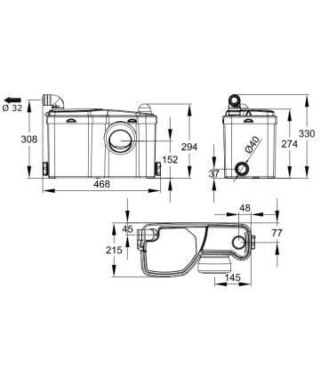 Trituratore bagno SFA Sanitrit Watersan WS5