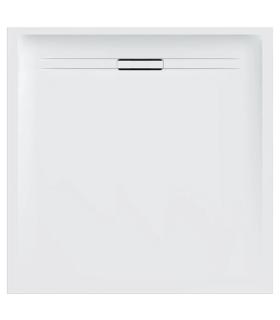 Square shower tray in Geberit Sestra resin stone