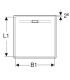 Geberit 35 Square Shower Tray