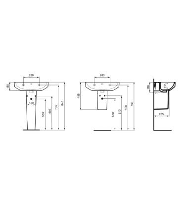 Ideal Standard I-Life s single hole wall hung washbasin