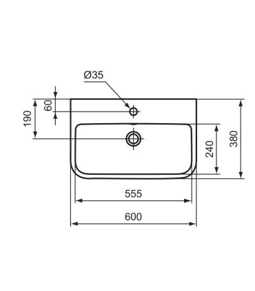 Lavabo monoforo sospeso Ideal Standard I-Life s