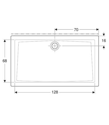 Receveur de douche rectangulaire en grès cérame fin Geberit 60