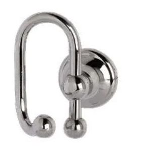 Clothes hook Bottiglioni 2905 collection elite in chromed brass.