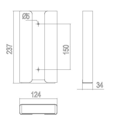 Sanitary bags dispenser IN13x24 thickness 3cm stainless steel AV0420