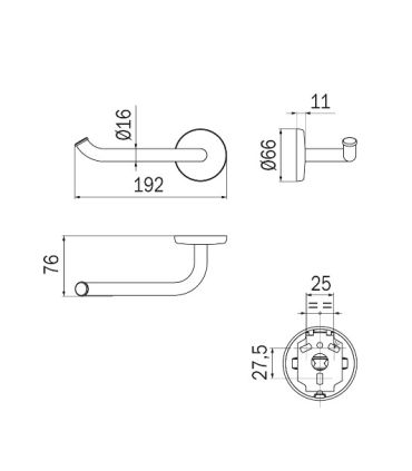 Paper holder without cover, Inda collection Colorella