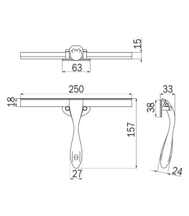 Laveur de vitres avec fixation sur le mur o su vitre, Inda