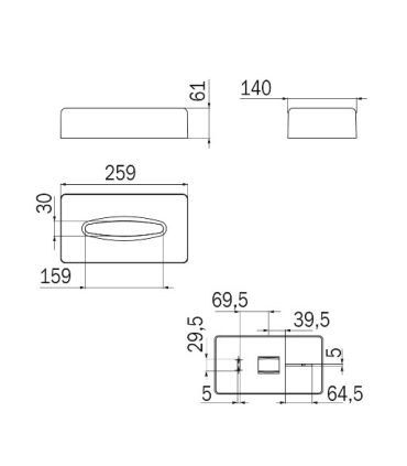 Tissue holder INDA Hotellerie 26x14x6,5 chrome AV0710