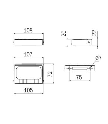 Ashtray INDA Hotellerie wall hung, chrome, transparent, A05300