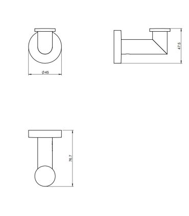 Porta abiti appendino Cosmic serie Kubic cool con gancio