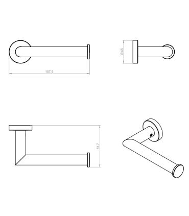 Cosmic porte-rouleau kubic cool/class chrome